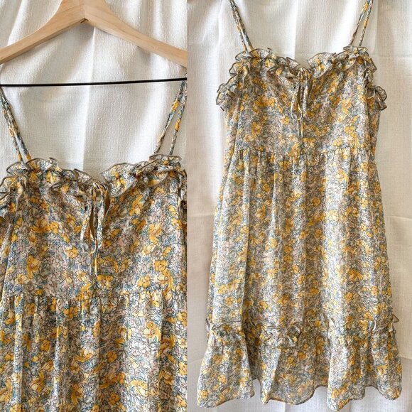 Floral Babydoll Ruffle Dress - Picture 2 of 3